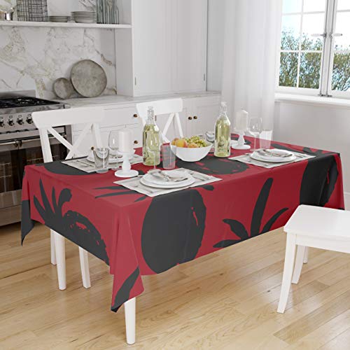 Le Jardin du Lin Küchendekoration, Tischdecke, rot schwarz, 140 x 160 Cm - Entworfen und hergestellt in der Türkei Le Jardin du Lin Küchendekoration, Tischdecke, rot schwarz, 140 x 160 Cm - Entworfen und hergestellt in der Türkei von Le Jardin du Lin