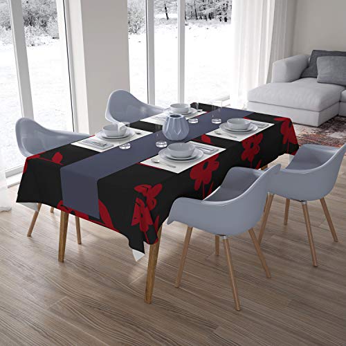Le Jardin du Lin Küchendekoration, Tischdecke, rot schwarz, 140 x 200 Cm - Entworfen und hergestellt in der Türkei Le Jardin du Lin Küchendekoration, Tischdecke, rot schwarz, 140 x 200 Cm - Entworfen und hergestellt in der Türkei von Le Jardin du Lin