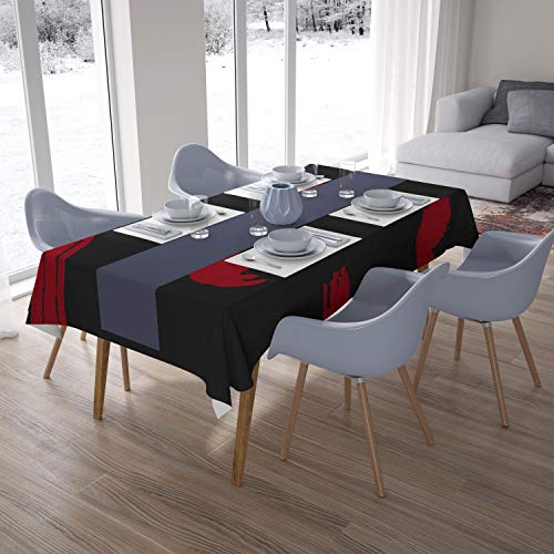 Le Jardin du Lin Küchendekoration, Tischdecke, rot schwarz, 140 x 200 Cm - Entworfen und hergestellt in der Türkei Le Jardin du Lin Küchendekoration, Tischdecke, rot schwarz, 140 x 200 Cm - Entworfen und hergestellt in der Türkei von Le Jardin du Lin