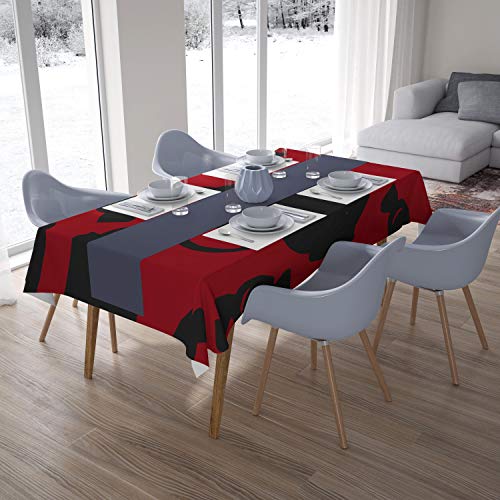 Le Jardin du Lin Küchendekoration, Tischdecke, rot schwarz, 140 x 200 Cm - Entworfen und hergestellt in der Türkei Le Jardin du Lin Küchendekoration, Tischdecke, rot schwarz, 140 x 200 Cm - Entworfen und hergestellt in der Türkei von Bonamaison