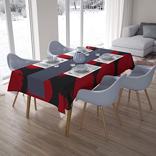 Le Jardin du Lin Küchendekoration, Tischdecke, rot schwarz, 140 x 200 Cm - Entworfen und hergestellt in der Türkei Le Jardin du Lin Küchendekoration, Tischdecke, rot schwarz, 140 x 200 Cm - Entworfen und hergestellt in der Türkei von Le Jardin du Lin