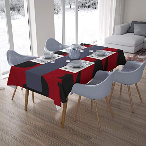 Le Jardin du Lin Küchendekoration, Tischdecke, rot schwarz, 140 x 200 Cm - Entworfen und hergestellt in der Türkei Le Jardin du Lin Küchendekoration, Tischdecke, rot schwarz, 140 x 200 Cm - Entworfen und hergestellt in der Türkei von Le Jardin du Lin