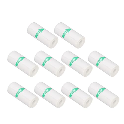 Bonbela 10 Roll Wärmedruckerpapier Tragbares Thermisches Selbstklebbares Mini -Druckpapier für Etiketten Falsche Fragen Foto 57x25mm von Bonbela
