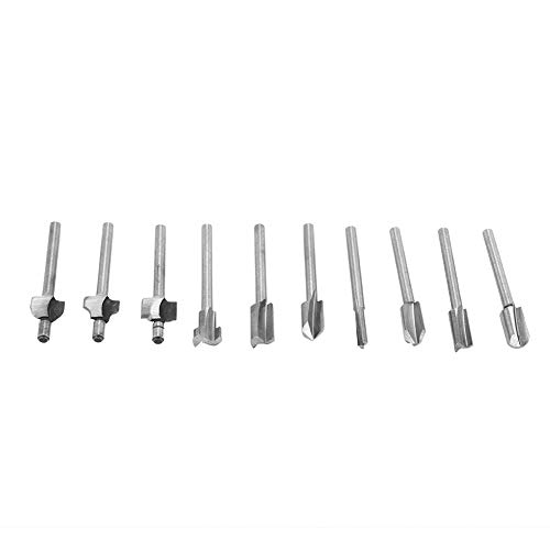 Bonbela 10pcsorset 1OR8in Router Bit Set Shank Shank Hochgeschwindigkeit Stahlfräsen Cutter Router Bits Holzbearbeitungsteilwerkzeug Bonbela 10pcsorset 1OR8in Router Bit Set Shank Shank Hochgeschwindigkeit Stahlfräsen Cutter Router Bits Holzbearbeitungsteilwerkzeug von Bonbela
