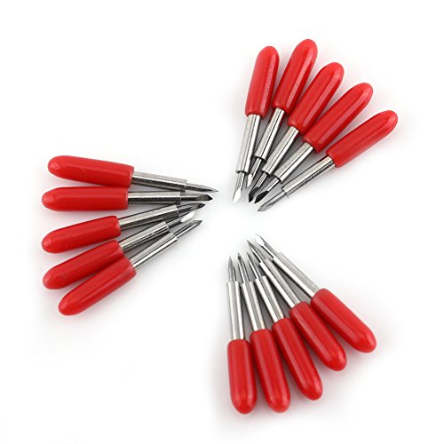 Bonbela 15 Pcs Vinylschneiderblatt - Schneidblatt 45 ° Messer für Plotter Vinylschneider Rote Kappe Bonbela 15 Pcs Vinylschneiderblatt - Schneidblatt 45 ° Messer für Plotter Vinylschneider Rote Kappe von Bonbela