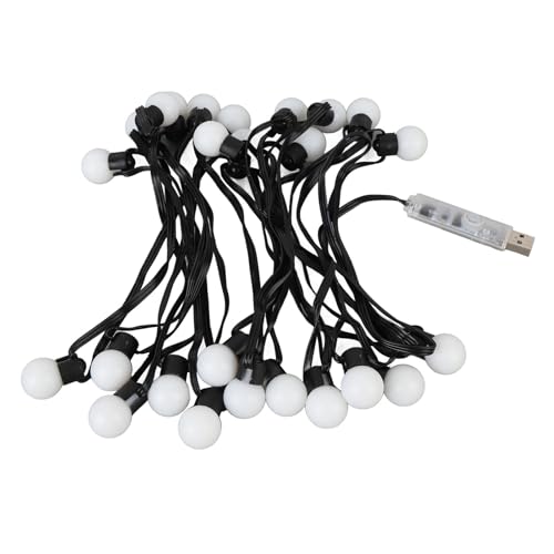 Bonbela 25 LED -App Kontrollierte Schnur Lichter RGB Dimmbare Wasserdichte IP65 mit Remote -Klangsynchronisierung für Innenpartydekoration Im Freien von Bonbela