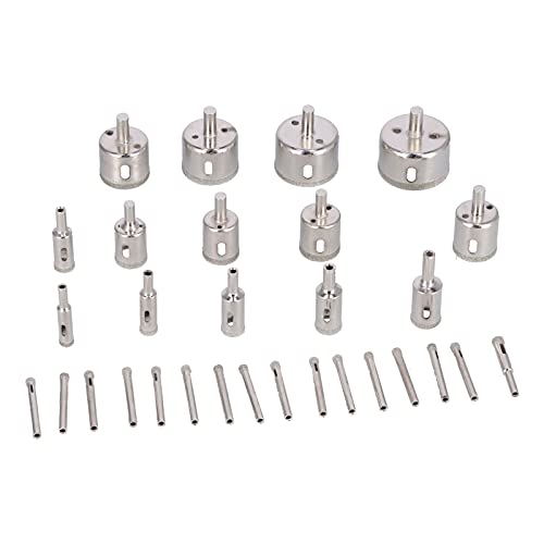 Bonbela 30 Pcs Set Glaslochöffner Marmorlochöffner Bohrer Bit Kit für Glas Granit Ziegel Beton Keramik Keramikfliesen von Bonbela