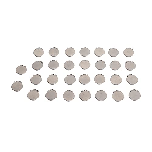 Bonbela 30 Stück Schnullerclips aus Edelstahl, Schnullerclips, Lätzchenclips mit Rundem Design, Rostschutz, Galvanisiert, für Heimwerkerarbeiten, Zahnen bei Kleinkindern von Bonbela
