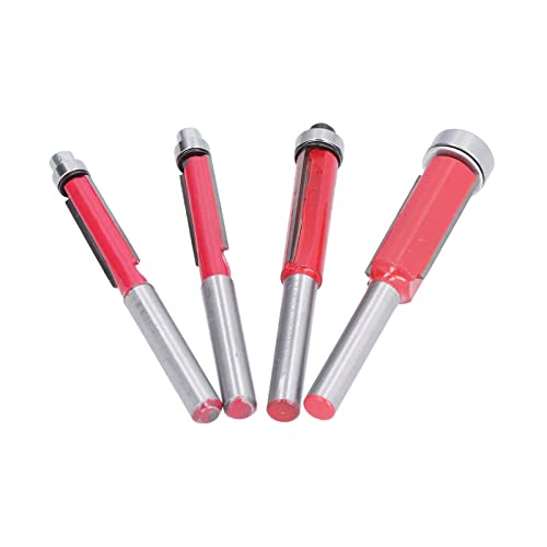 Bonbela 4pcs Flush Trim Router Bit 1/4in Schaft -Top -End Lager 1/4in 5/16in 3/8in /2in Schneiddurchmesser von Bonbela