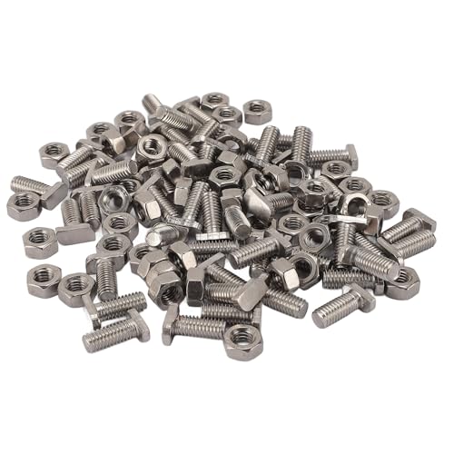 Bonbela 50pcs M6 Hex -Muttern Schrauben Set 304 Edelstahl -Gewächshaus -Hardware mit M6x14 -Schrauben für Gartenarbeit Im Freien Im Freien Pflanzenanlagen von Bonbela
