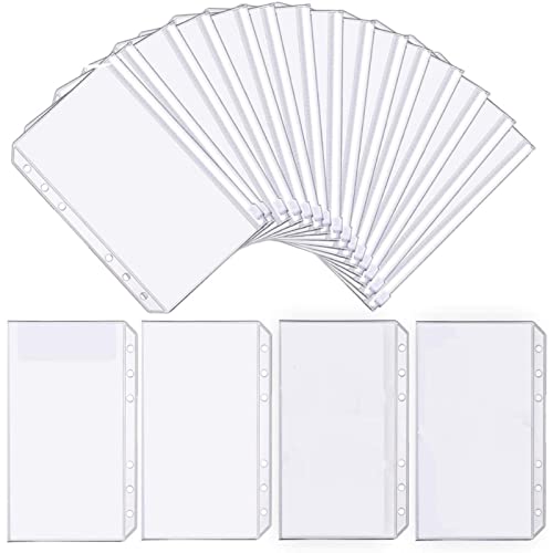 Bonbela Budget BINDER - 12 Prozent A6 BINDER Taschen Taschen Transparent PVC 6 -Loch Bindemittel Reißverschluss Plastik Geldbudgetumschläge (A6 Reißverschlussbeutel) von Bonbela