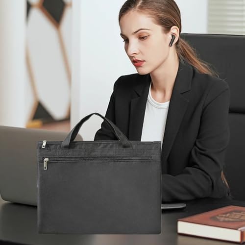 Bonbela Business -Aktentasche, Tragbare Oxford -Stoffdatei -Tasche, Dokumentbeutel mit Großer Kapazitätsbeutel (Schwarz) von Bonbela