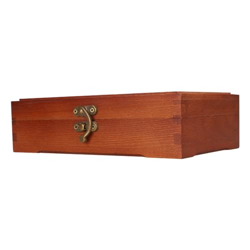 Bonbela Stiftbox Holz Holzkunst Box 20 × 12 × 6 Holzskizze Bleistiftbox Antique Holz Briefpapierlagerbox von Bonbela