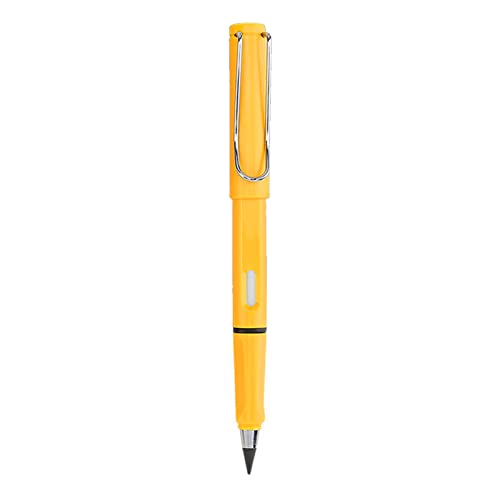 Bonbela Tintenstifte Hb Härte Lang Anhaltende Ergonomische Tintenstift mit Radiergummi für Studentische Künstler (Gelbe Farbe) von Bonbela