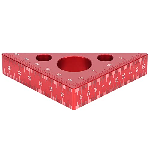 Bonbela Tischler Lineal Aluminiumlegierung Triangular Lineal Verdickte Höhe Holzbearbeitung Messwerkzeug von Bonbela