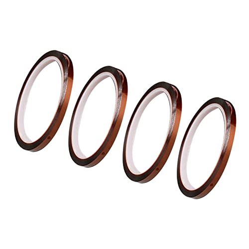 Bonbela Wärmefestes Klebeband Wärmeklebeband Hochtemperaturklebeband 0,2in X 108 Fuß 4 Rollen mit Polyimidfilm für Sublimation Wärmepresseübertragung Bonbela Wärmefestes Klebeband Wärmeklebeband Hochtemperaturklebeband 0,2in X 108 Fuß 4 Rollen mit Polyimidfilm für Sublimation Wärmepresseübertragung von Bonbela