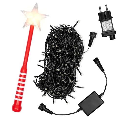 Bonetti Lichterkette mit 300 LED, 8 Leuchtmodi und Zauberstab Fernbedienung | ca. 30 Meter + 5 Meter Zuleitung | warm-weiß beleuchtet | Weihnachtsbeleuchtung für den Innenbereich Bonetti Lichterkette mit 300 LED, 8 Leuchtmodi und Zauberstab Fernbedienung | ca. 30 Meter + 5 Meter Zuleitung | warm-weiß beleuchtet | Weihnachtsbeleuchtung für den Innenbereich von Bonetti