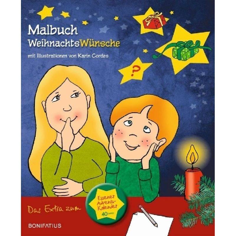 Malbuch Weihnachtswünsche, Kartoniert (TB) von Bonifatius-Verlag