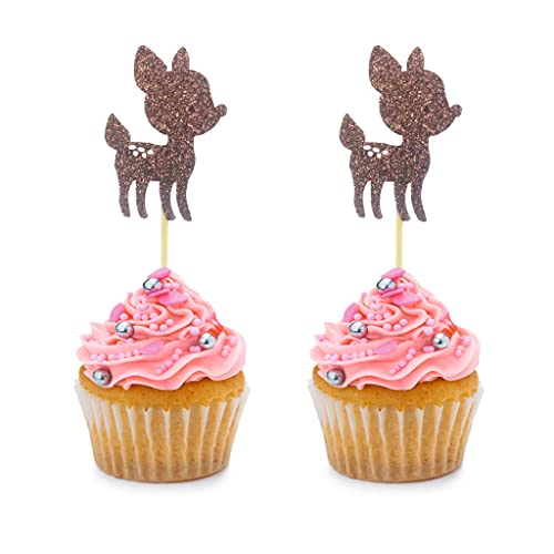 24 Stück braune Glitzer Hirsch Baby Rehkitz Cupcake Topper Picks für Kinderparty Babyparty Hochzeit Geburtstag Kuchen Thema Party Dekorationen Zubehör 24 Stück braune Glitzer Hirsch Baby Rehkitz Cupcake Topper Picks für Kinderparty Babyparty Hochzeit Geburtstag Kuchen Thema Party Dekorationen Zubehör von BoningNEW