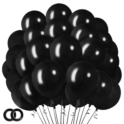 Luftballons Schwarz, 12 Zoll / 30 cm, 100 Stück Luftballons Schwarz, 12 Zoll / 30 cm, 100 Stück von Bonjle