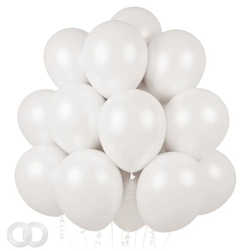 Perlweiße Luftballons, 100 Stück, 30,5 cm, Latex-Partyballons für Ballonbogen, Geburtstag, Hochzeiten, romantische Partyballons, Dekorationen von Bonjle