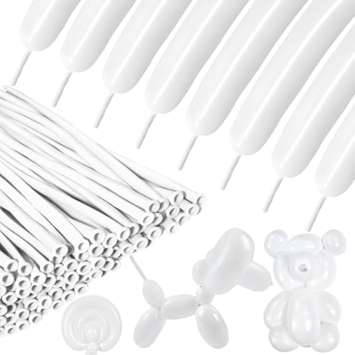 Weiße Modellierballons 100 Stück 260Q Lange Verdrehung Ballon Latex Magische Ballons für Party Geburtstag Hochzeit Clown Dekorationen Weiße Modellierballons 100 Stück 260Q Lange Verdrehung Ballon Latex Magische Ballons für Party Geburtstag Hochzeit Clown Dekorationen von Bonjle