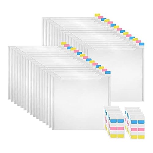 Bonkshire 30-Teilige Scrapbook-Papier-Aufbewahrungsbox, mit Selbstklebenden Index-Etiketten, Bastelpapier-Aufbewahrung für Vinyl-Papier-Archivfotos von Bonkshire