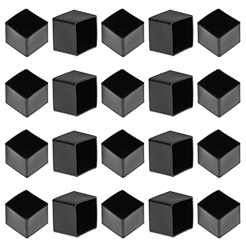 Bonsicoky Stuhlbeinkappen, 2,5 cm, quadratisch, Vinyl, flexibel, Bodenschoner für Möbelbeine, 25 x 25 mm, Schwarz, 10 Stück Bonsicoky Stuhlbeinkappen, 2,5 cm, quadratisch, Vinyl, flexibel, Bodenschoner für Möbelbeine, 25 x 25 mm, Schwarz, 10 Stück von Bonsicoky