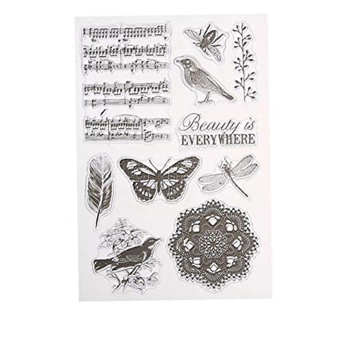 Vintage Transparent Silikon Clear Stempel Für DIY Scrapbooking Fotoalbum Kartenherstellung Vorlage Prägestempel Blatt von Bontand