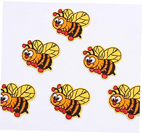 10pcs Karikatur-honig-patch Für Kinderkleidung Eisen Auf Stickerei Bienen-aufkleber Kinder Bekleidung Tier Appliques Abzeichen von Bontannd