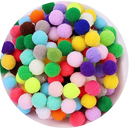 100 Stücke Gemischte Farbe Weiche Runde Geformte Pompom Bälle Flaumig Pom Pom Für Kinder Diy Bekleidung Handcraft 20mm von Bontannd
