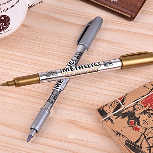 Bontannd 2 Stück Lackstift Metall Farbe Pen Technologie Und Silber 1,5 Mm Up Packstift Liefert Mp550 Marker Stift von Bontannd
