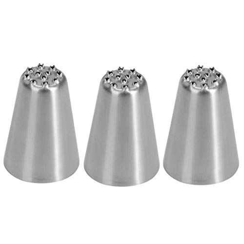Bontannd 3pcs Edelstahl Rund Icing Piping Tips Kuchen-Mousse Kuchen-Werkzeuge Kit, Silber Bontannd 3pcs Edelstahl Rund Icing Piping Tips Kuchen-Mousse Kuchen-Werkzeuge Kit, Silber von Bontannd