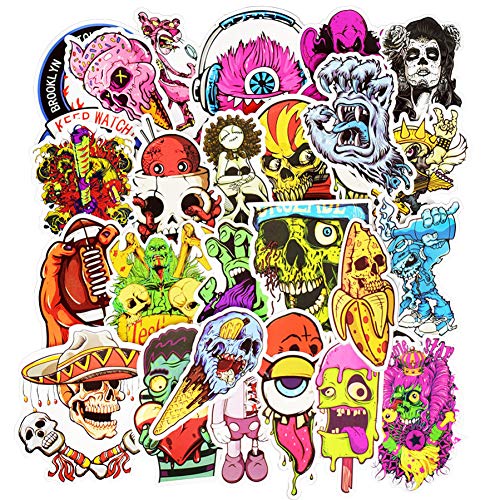 Bontannd 50pcs Mixed Horror Skeleton Sticker Graffiti Dark Cool Stickers for Luggage Laptop Skateboard Fridge Phone Stickers Bontannd 50pcs Mixed Horror Skeleton Sticker Graffiti Dark Cool Stickers for Luggage Laptop Skateboard Fridge Phone Stickers von Bontannd