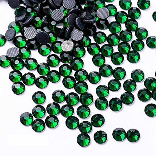 Bontannd Hot Fix Kristallflatback Rhinestones Glas Diamantes Gems 4.0mm (16ss 1440pcs, Dunkelgrün) von Bontannd
