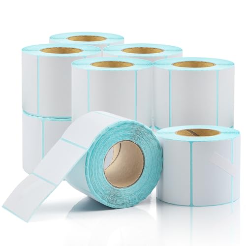 Bonvoisin Druckskala-Etikettenrollen, 58 x 40 mm, Barcode-Etikett, 12 Rollen pro Packung von Bonvoisin