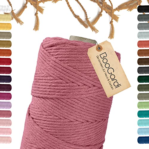 BooGardi Makramee Garn · viele Farben · Altrosa 5mm x 100m · 3mm oder 5mm · Wollgarn · kreatives knüpfen weben Stricken · DIY Boho Garn BooGardi Makramee Garn · viele Farben · Altrosa 5mm x 100m · 3mm oder 5mm · Wollgarn · kreatives knüpfen weben Stricken · DIY Boho Garn von BooGardi