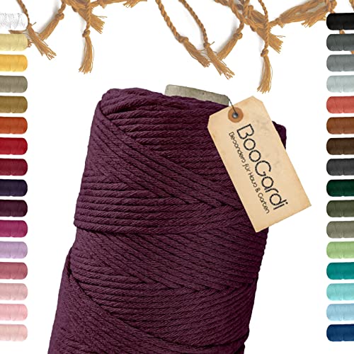 BooGardi Makramee Garn · viele Farben · Beere 5mm x 100m · 3mm oder 5mm · Wollgarn · kreatives knüpfen weben Stricken · DIY Boho Garn BooGardi Makramee Garn · viele Farben · Beere 5mm x 100m · 3mm oder 5mm · Wollgarn · kreatives knüpfen weben Stricken · DIY Boho Garn von BooGardi