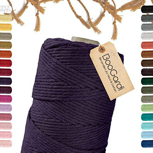 BooGardi Makramee Garn · viele Farben · Brombeere 3mm x 200m · 3mm oder 5mm · Wollgarn · kreatives knüpfen weben Stricken · DIY Boho Garn BooGardi Makramee Garn · viele Farben · Brombeere 3mm x 200m · 3mm oder 5mm · Wollgarn · kreatives knüpfen weben Stricken · DIY Boho Garn von BooGardi