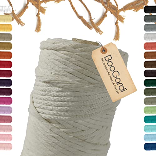 BooGardi Makramee Garn · viele Farben · Creme 3mm x 200m · 3mm oder 5mm · Wollgarn · kreatives knüpfen weben Stricken · DIY Boho Garn BooGardi Makramee Garn · viele Farben · Creme 3mm x 200m · 3mm oder 5mm · Wollgarn · kreatives knüpfen weben Stricken · DIY Boho Garn von BooGardi