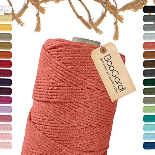 BooGardi Makramee Garn · viele Farben · Terracotta 3mm x 200m · 3mm oder 5mm · Wollgarn · kreatives knüpfen weben Stricken · DIY Boho Garn BooGardi Makramee Garn · viele Farben · Terracotta 3mm x 200m · 3mm oder 5mm · Wollgarn · kreatives knüpfen weben Stricken · DIY Boho Garn von BooGardi