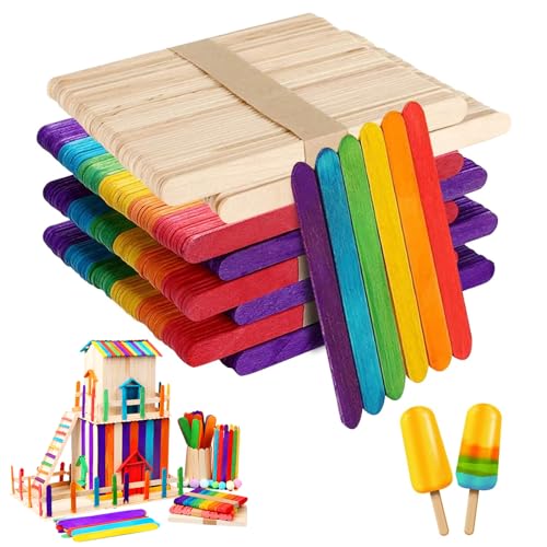 Holzstäbchen Eisstiele Holz, 400 Stück Bunt Natur Holzstäbchen, Holzstäbe Zum Basteln, Eisstiele au Sholz, Bunte Holzstäbchen, Holzstäbe Holzspatel Zum Basteln, Holzstäbchen für Basteln DIY Handwerk Holzstäbchen Eisstiele Holz, 400 Stück Bunt Natur Holzstäbchen, Holzstäbe Zum Basteln, Eisstiele au Sholz, Bunte Holzstäbchen, Holzstäbe Holzspatel Zum Basteln, Holzstäbchen für Basteln DIY Handwerk von Booaee