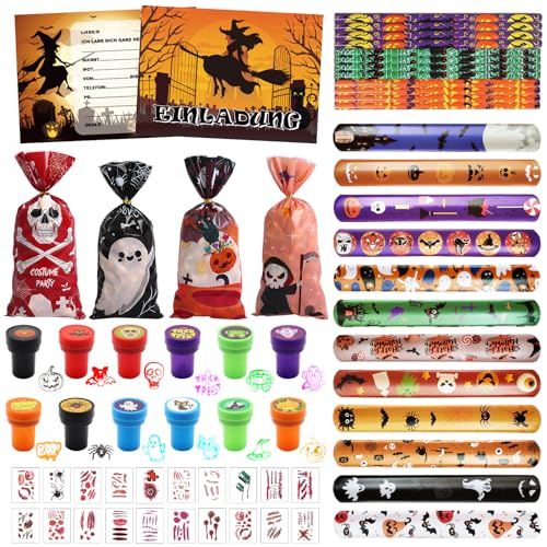 Halloween Party Mitgebsel, 80 PCS Halloween Spielzeug Sets, Halloween Party Mitgebsel Accessoires Halloween Deko Einladungskarten Kinder Schulschreibsets, Partygeschenk-Packs mit Mehreren für Kinder Halloween Party Mitgebsel, 80 PCS Halloween Spielzeug Sets, Halloween Party Mitgebsel Accessoires Halloween Deko Einladungskarten Kinder Schulschreibsets, Partygeschenk-Packs mit Mehreren für Kinder von Booaee