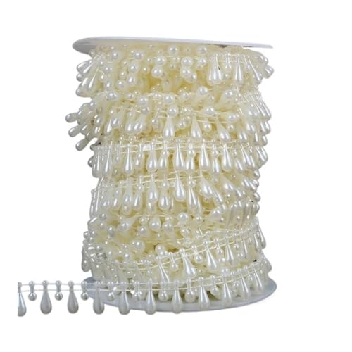 2 Meter lange Angelschnur, künstliche Perlen, Kette für DIY-Girlande, Hochzeit, Party, Dekoration, Zubehör, Brautblumen-Zubehör (15 mm Wassertropfen) von BooeDareno