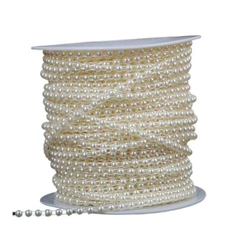 2 Meter lange Angelschnur, künstliche Perlen, Kette für DIY-Girlande, Hochzeit, Party, Dekoration, Zubehör, Brautblumen-Zubehör (3 mm wie abgebildet) von BooeDareno