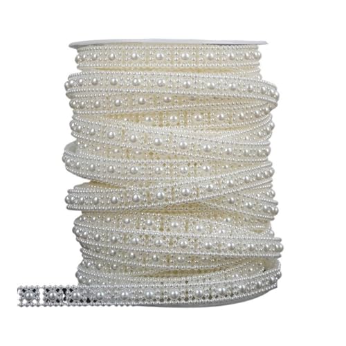 2 Meter lange Angelschnur, künstliche Perlen, Perlenkette für DIY-Girlande, Hochzeit, Party, Dekoration, Zubehör, Brautblumen-Zubehör (10 mm quadratisch) von BooeDareno