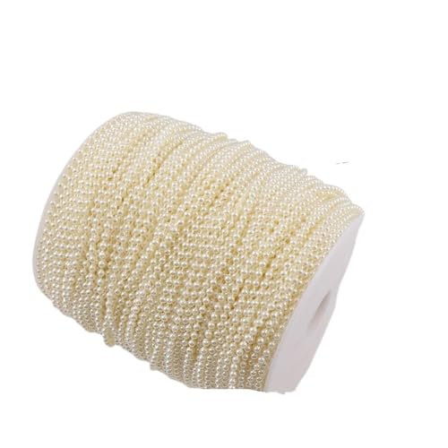 Angelschnur, künstliche Kunstperlen, runde Perlenkette für Hochzeit, Brautstrauß, Blumendekoration, 1–5 m, 3–10 mm (3 mm, 5 m) von BooeDareno