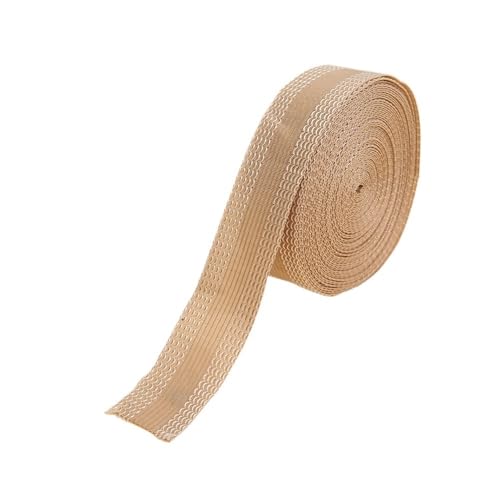 BooeDareno Selbstklebendes Saumband zum Kürzen von Hosenbeinen, Nähwerkzeug für Jeans, Hosen und Kleidung, zum Aufbügeln zur Längenanpassung (Beige, 1 m) von BooeDareno