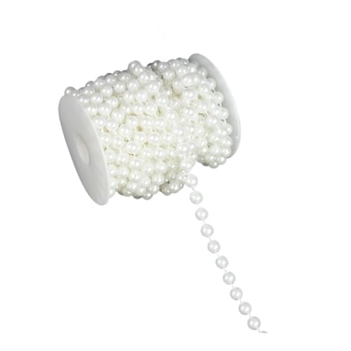 Perlenvorhang mit Kunstperlen, 4 mm - 10 mm, Perlenvorhang für Hochzeit, Brautstrauß, Dekoration, DIY, Schmuck, Bekleidungszubehör (B05–10 mm) von BooeDareno