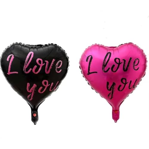 Luftballons in Herzform, Herzform, 45,7 cm, Aufschrift "I Love You", Helium-Ballons für Hochzeit, Verlobung, Brautparty, Geburtstagsdekoration, 12 Stück Luftballons in Herzform, Herzform, 45,7 cm, Aufschrift "I Love You", Helium-Ballons für Hochzeit, Verlobung, Brautparty, Geburtstagsdekoration, 12 Stück von Boojarr